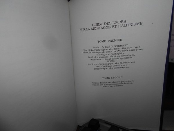 GUIDE DES LIVRES SUR LA MONTAGNE ET L' ALPINISME