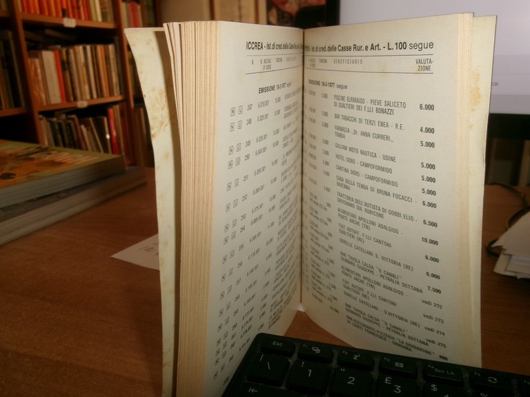 GUIDO CRAPANZANO. Catalogo dei MINIASSEGNI e dei Biglietti... 1977