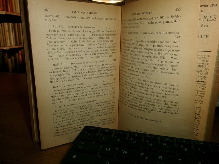 H. VOINESSON de LAVELINES. CUIRS et PEAUX 1894