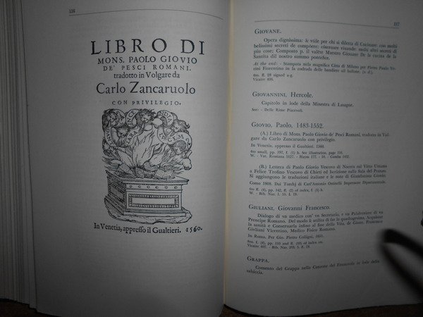 HANDLIST of ITALIAN COOKERY BOOKS