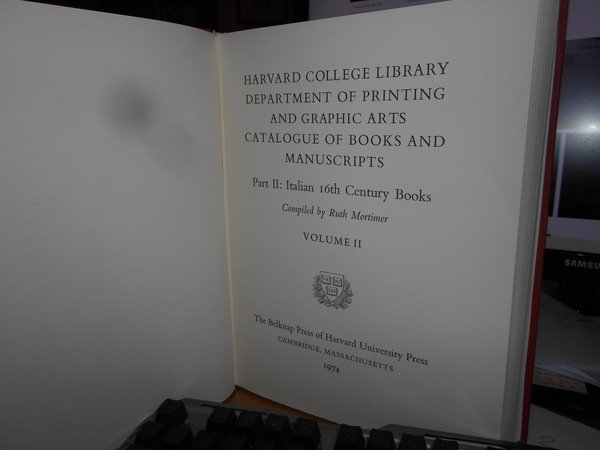 Harvard College Library Department of Printing and Graphic Arts Catalogue …