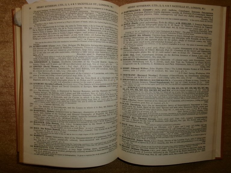 HENRY SOTHERAN. ANNOTATED CATALOGUE OF WORKS Meteorolgy..Geology..Mineralogy...