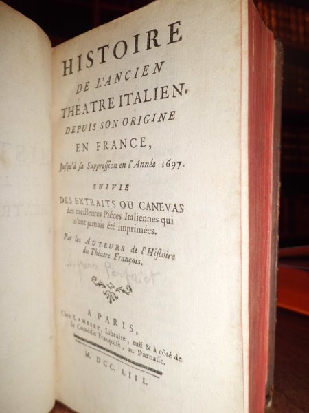 Histoire De L' Ancien Théatre Italien depuis son origine en …