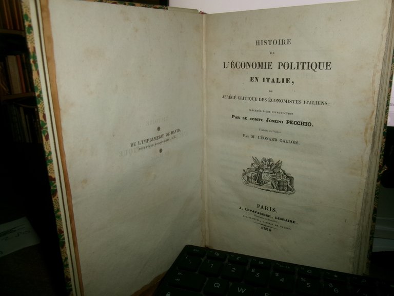 Histoire de l' économie Politique en Italie, abrégé...Comte Joseph, Pecchio … | Immagine Gallery 4