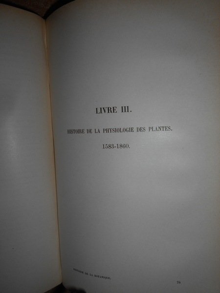 Histoire de la BOTANIQUE du XVI Siècle a 1860