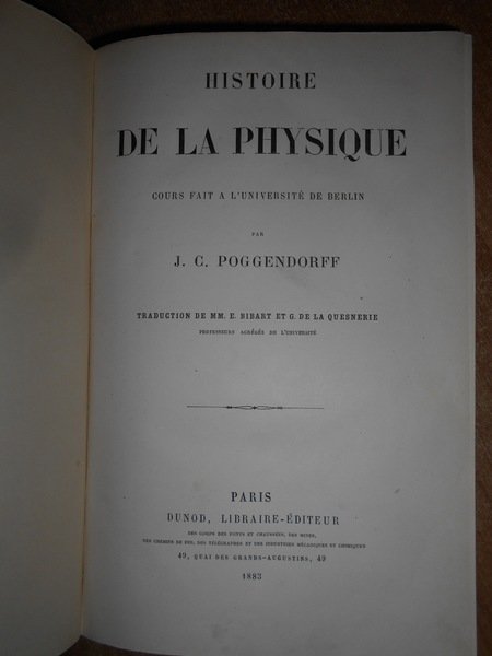 Histoire DE LA PHYSIQUE cours fait a l' Université de …