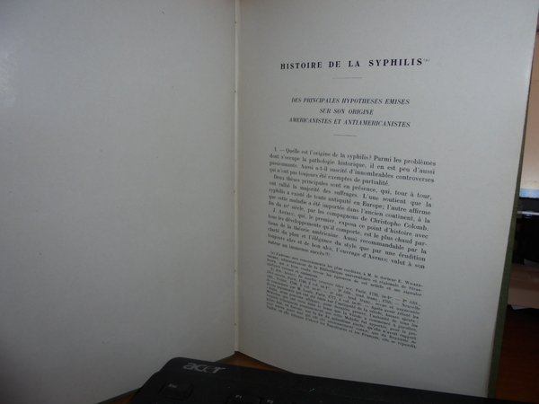HISTOIRE DE LA SYPHILIS son origine son espansion. Progres realises …