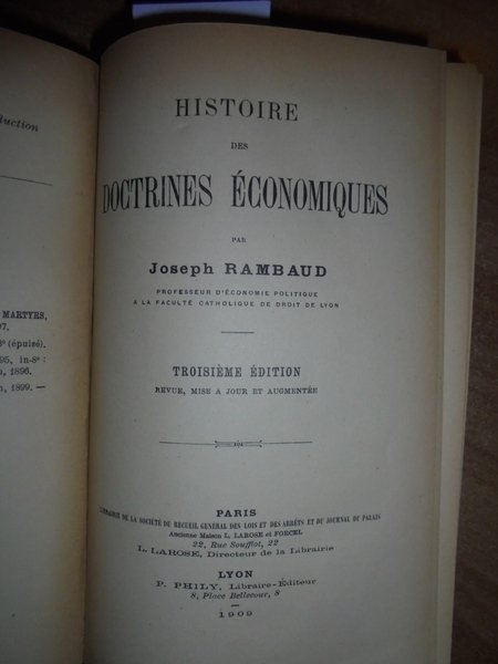 Histoire des Doctrines économiques