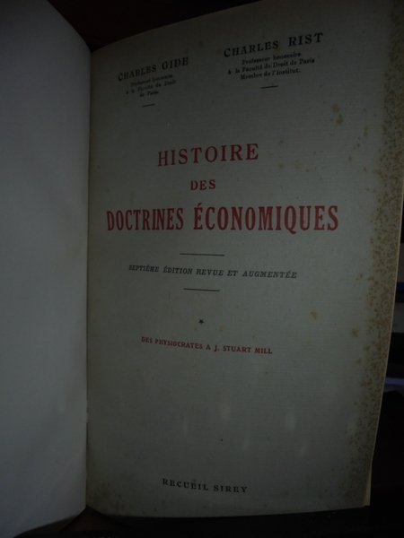 Histoire des Doctrines économiques