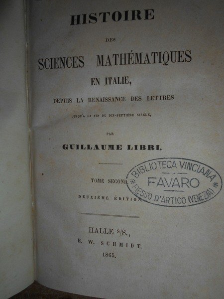 Histoire des Sciences Mathématiques en Italie