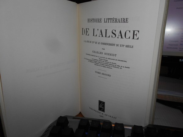 HISTOIRE Littéraire DE L' ALSACE a la fin du XV …