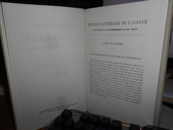 HISTOIRE Littéraire DE L' ALSACE a la fin du XV …