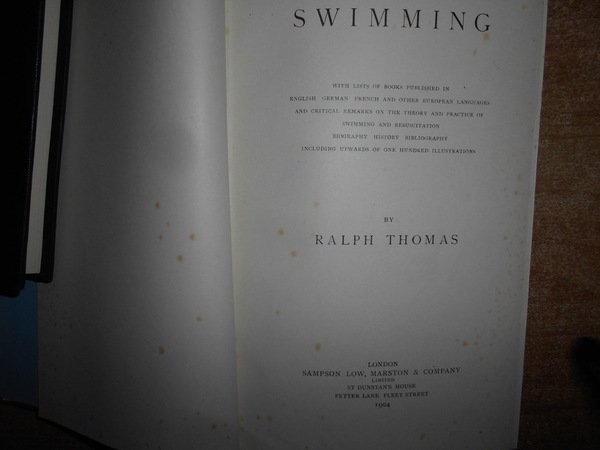 History and Bibliography of SWIMMING