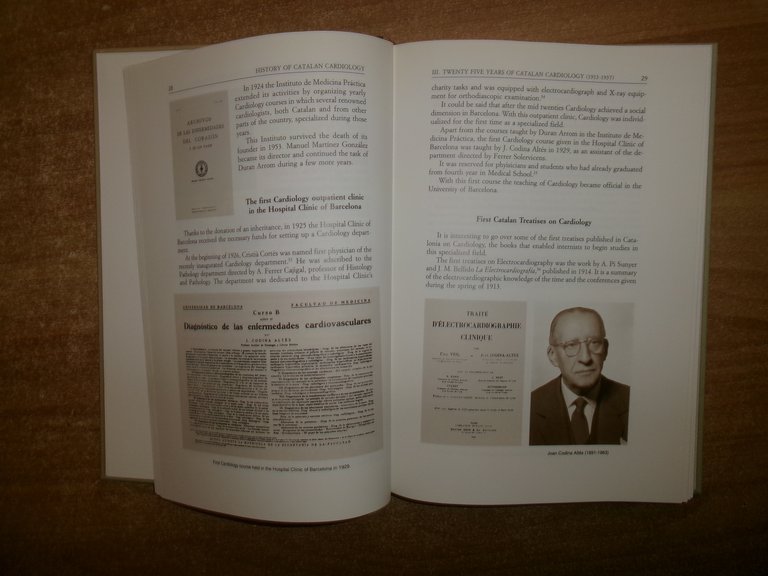 HISTORY of CATALAN CARDIOLOGY (1872-1992). MANUEL de FUENTES SAGAZ 1992