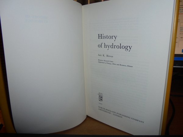 History of Hydrology