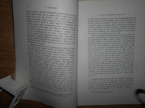 I Giornali Letterari Veneti nella prima metà dell' Ottocento