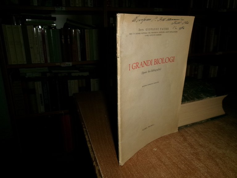 I GRANDI BIOLOGI (Spunti bio-bibliografici). GIOVANNI FAURE 1951