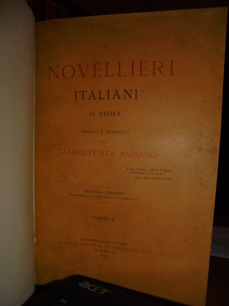 I Novellieri Italiani in Prosa indicati e descritti da GIAMBATTISTA …