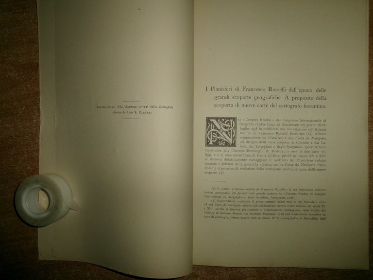 I Planisferi di FRANCESCO ROSSELLI dell' Epoca... Prof. S. Crinò …