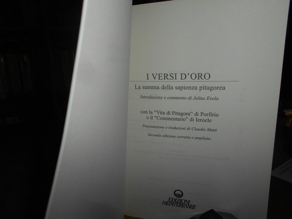 I VERSI D' ORO. La summa della sapienza pitagorea