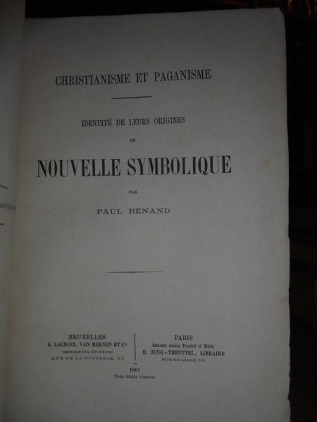 Identité de leurs origines ou NOUVELLE SYMBOLIQUE