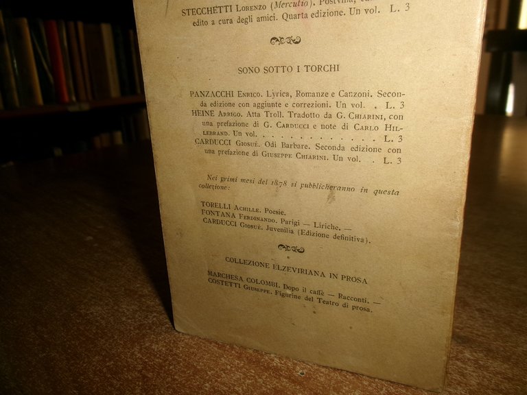 Il Canto dell' Amore. CARDUCCI, Giosuè. (Prima edizione 1878)