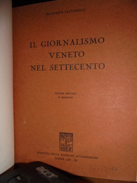 Il Giornalismo Veneto nel Settecento