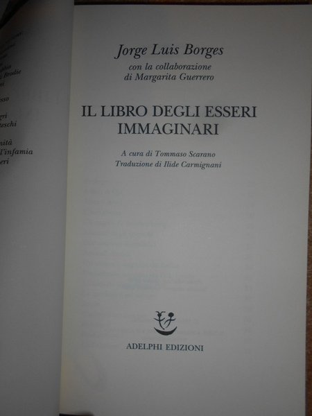 IL LIBRO DEGLI ESSERI IMMAGINARI