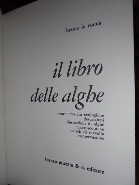 Il libro delle alghe.