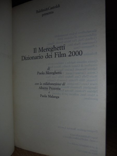 IL MEREGHETTI. Dizionario dei Film 2000