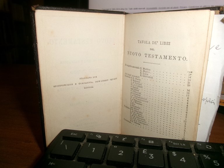 IL NUOVO TESTAMENTO del nostro Signore e Salvatore Gesù Cristo.
