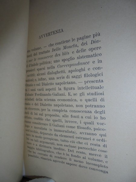 Il Pensiero dell' Abate Galiani. Antologia di tutti i suoi …