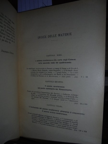 Il Poema Cavalleresco. Storia dei generi letterari