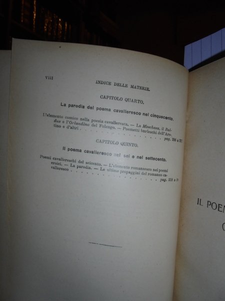 Il Poema Cavalleresco. Storia dei generi letterari