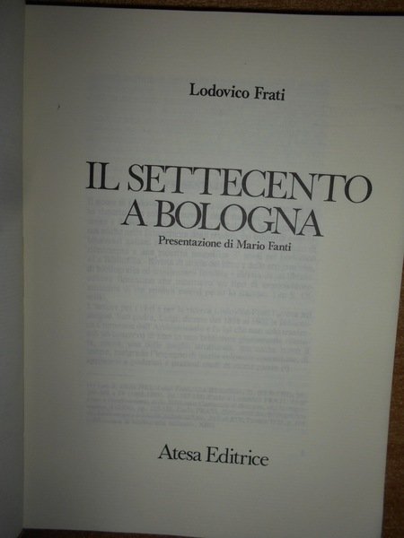 IL SETTECENTO A BOLOGNA