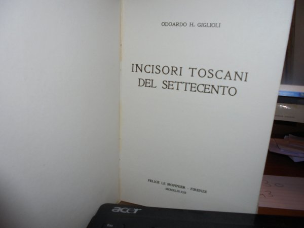 Incisori Toscani del Settecento. (Catalogo)