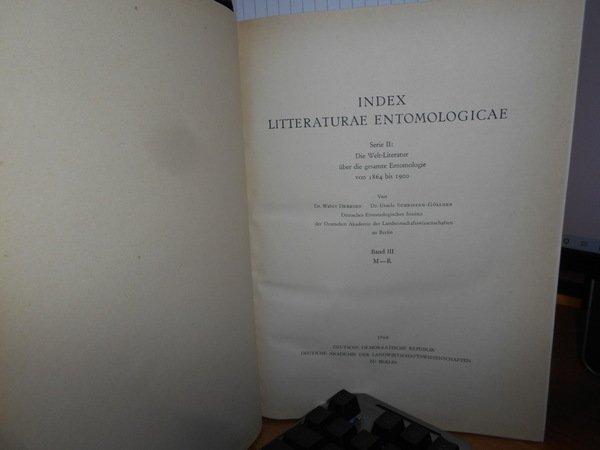 Index litteraturae entomologicae serie II von 1864 bis 1900. 5 …