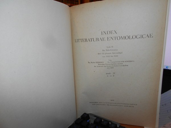 Index litteraturae entomologicae serie II von 1864 bis 1900. 5 …