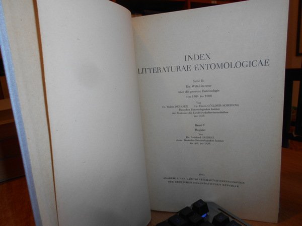 Index litteraturae entomologicae serie II von 1864 bis 1900. 5 …