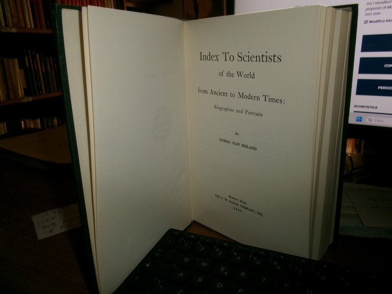 INDEX TO SCIENTISTS OF THE WORLD from Ancient to Modern …