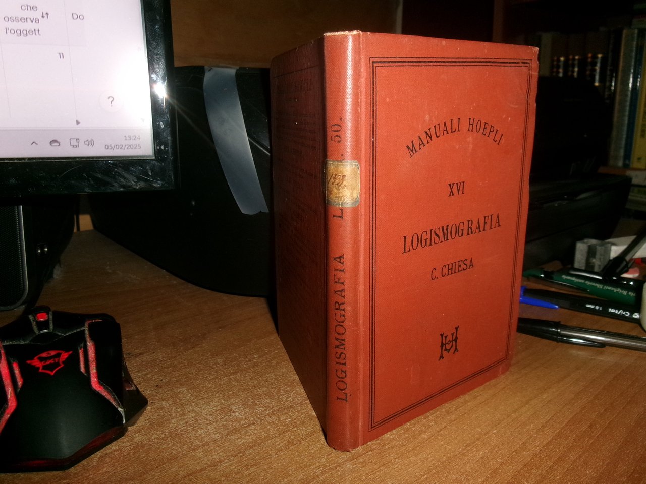 Ing. CELESTINO CHIESA. LOGISMOGRAFIA Teorica e Applicazioni. HOEPLI, 1888