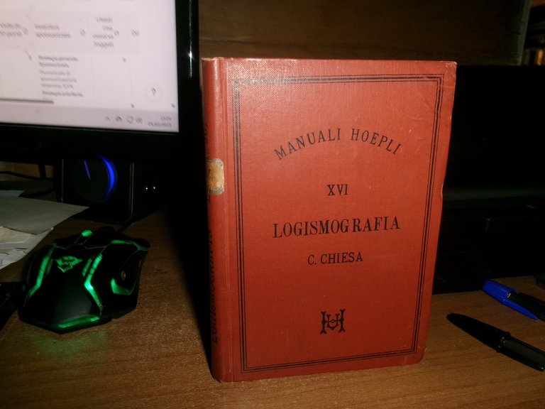 Ing. CELESTINO CHIESA. LOGISMOGRAFIA Teorica e Applicazioni. HOEPLI, 1888