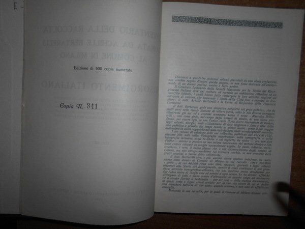 INVENTARIO DELLA RACCOLTA DONATA DA ACHILLE BERTARELLI AL COMUNE DI …