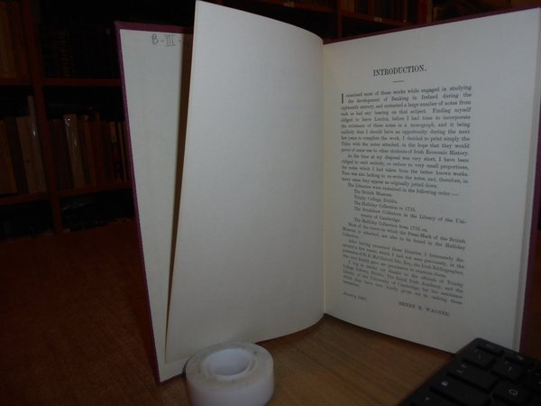 IRISH ECONOMICS 1700 - 1783 a Bibliography With Notes