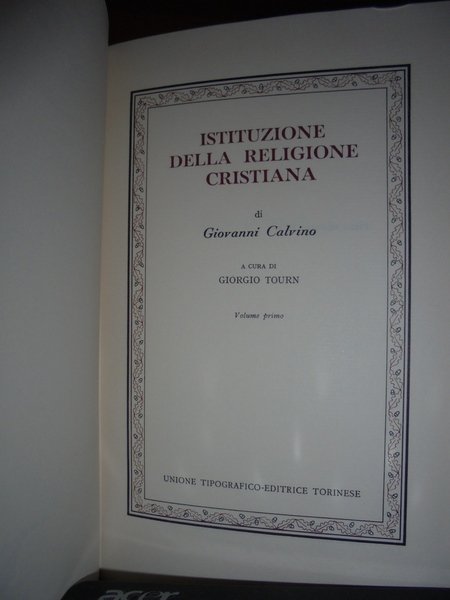 Istituzione della Religione Cristiana UTET