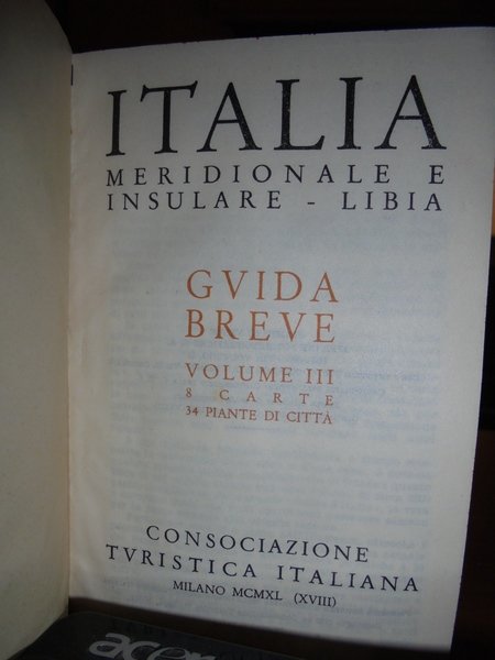 ITALIA Meridionale e insulare - Libia. Guida breve - Volume …