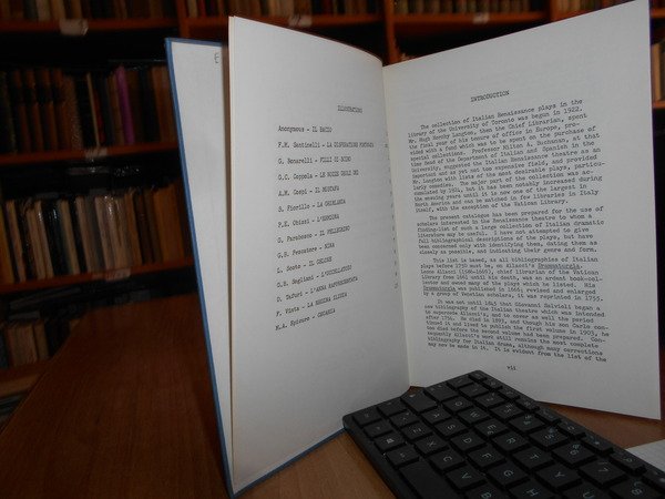 Italian Plays, 1500-1700, in The Library of The University of …