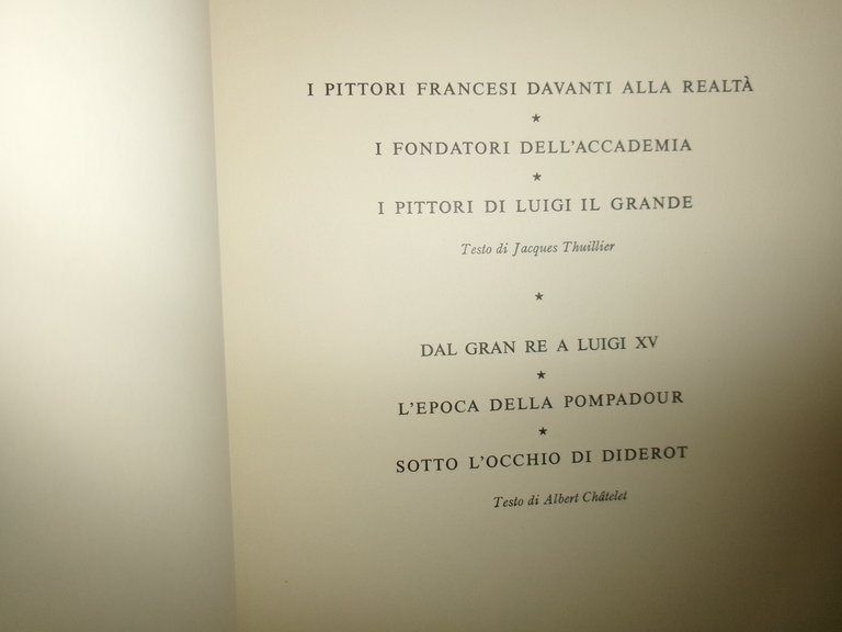 JACQUES THUILLIER/ALBERT CHATELEL. PITTURA FRANCESE da Le Nain a Fragonard …