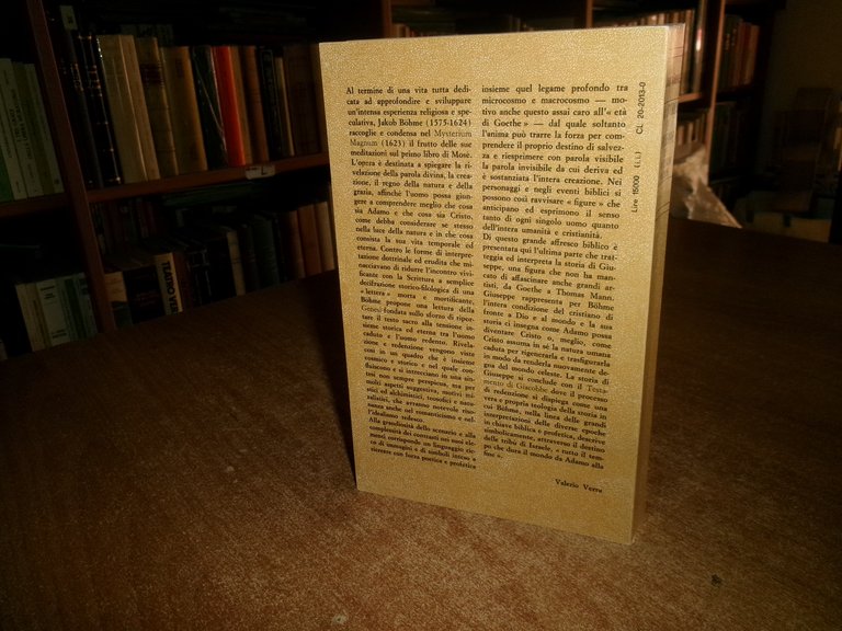 Jakob Bohme. La Storia di Giuseppe dal Mysterium Magnum 1982