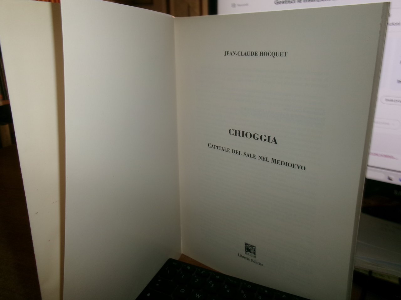 JEAN-CLAUDE HOCQUET. CHIOGGIA Capitale del sale nel Medioevo 1991